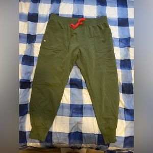 NWOT Figs Women’s Dark Olive High Waisted Jogger Scrub Pants, Sz XXL